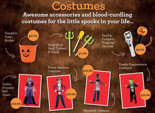 Morrisons Halloween 2015 costumes
