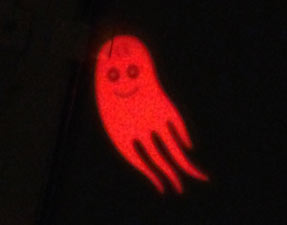 Spooky laser lollipop ghost Halloween